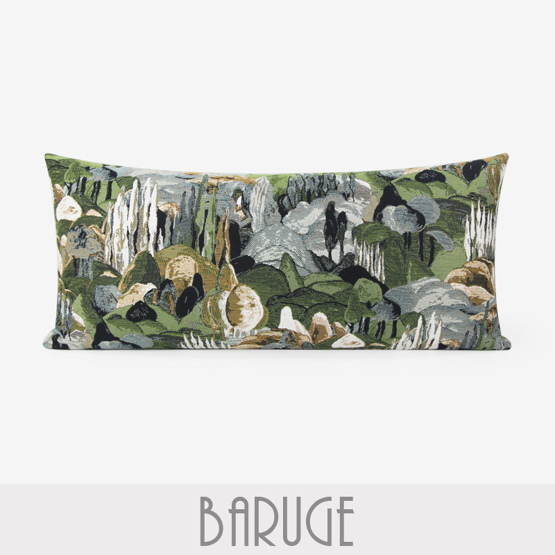 绿色丛林沙发腰枕森系布艺长条枕客厅沙发靠包高端酒店名宿靠枕套,居家布艺,腰靠垫,淘宝优惠券,粉丝福利购,淘宝优惠卷