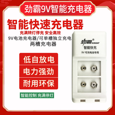 劲霸9V电池智能快充转灯充电器