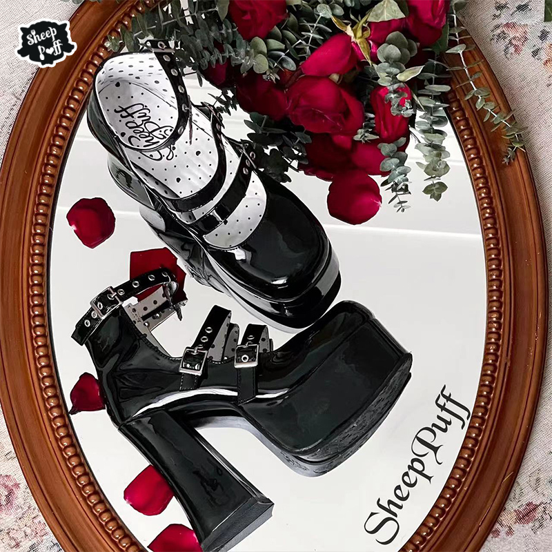 破碎天使绵羊泡芙辣妹高跟鞋