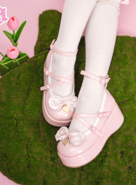【现货】甜心厚卷 绵羊泡芙Lolita甜美可爱呲甜厚底松糕鞋