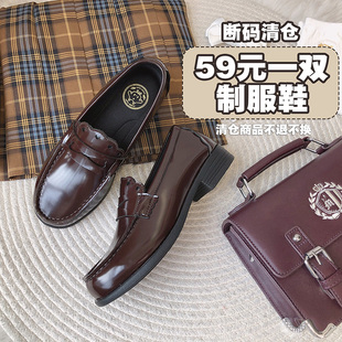 绵羊泡芙原创日制制服鞋 小码 59一双制服鞋 清仓瑕疵 jk通勤 女鞋