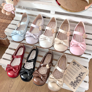 【现货】软底抱抱熊 绵羊泡芙 Lolita平底软底百搭舒适蛋卷小皮鞋