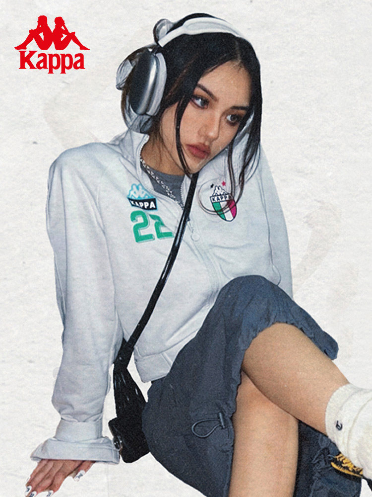 KAPPA KAPPA 여성 시리즈 재킷 가디건 신작 여성용 짧은 스포츠 운동복 캐주얼 긴팔 코트