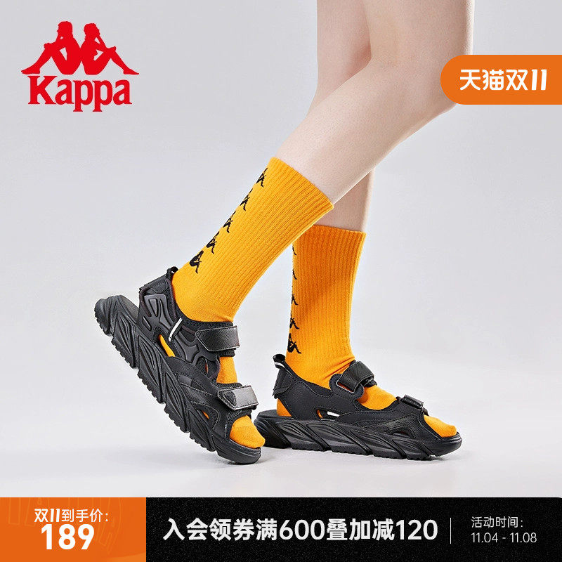 Kappa卡帕厚底凉鞋2023新款女夏魔术贴凉鞋户外踩屎感沙滩拖鞋夏怎么样,好用不?