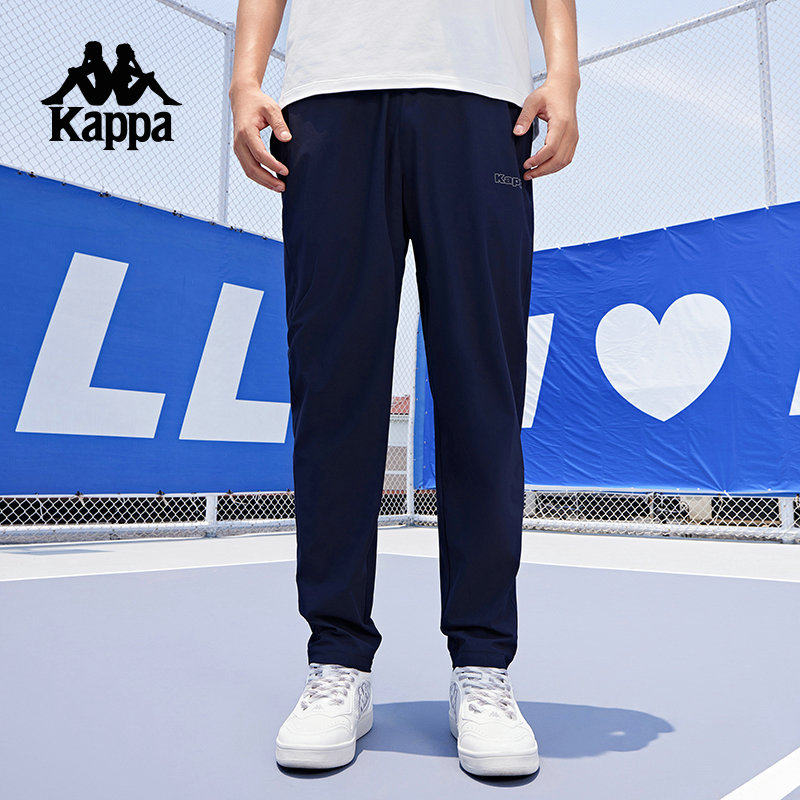 kappa卡帕背靠背运动裤男夏季新款男士修身长裤休闲跑步小脚裤子