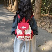 幼儿园书包新款 卡通波点少女风双肩包洋气宝宝外出休闲轻便小背包