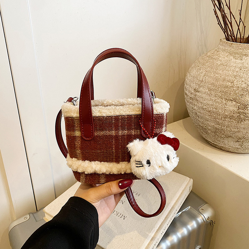 网红儿童包包2026新款毛呢格子女童手提水桶包洋气可爱宝宝零钱包,玩具/童车/益智/积木/模型,斜挎包/拎包/腰包,淘宝优惠券,粉丝福利购,淘宝优惠卷