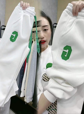 欧货2025春秋季新款休闲卫裤女纯棉韩版显瘦哈伦束脚裤宽松百搭潮