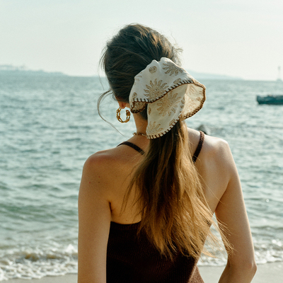 波澜太阳印花刺绣发圈女