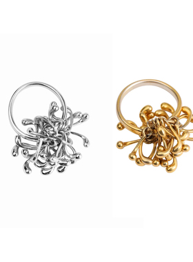 吴昕豆豆同款烟花焰火流苏戒指女