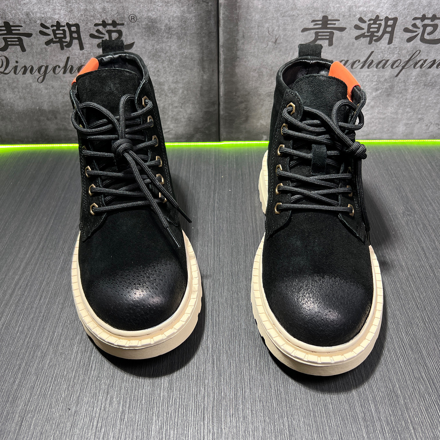 复古风精神小伙工装鞋快手同款