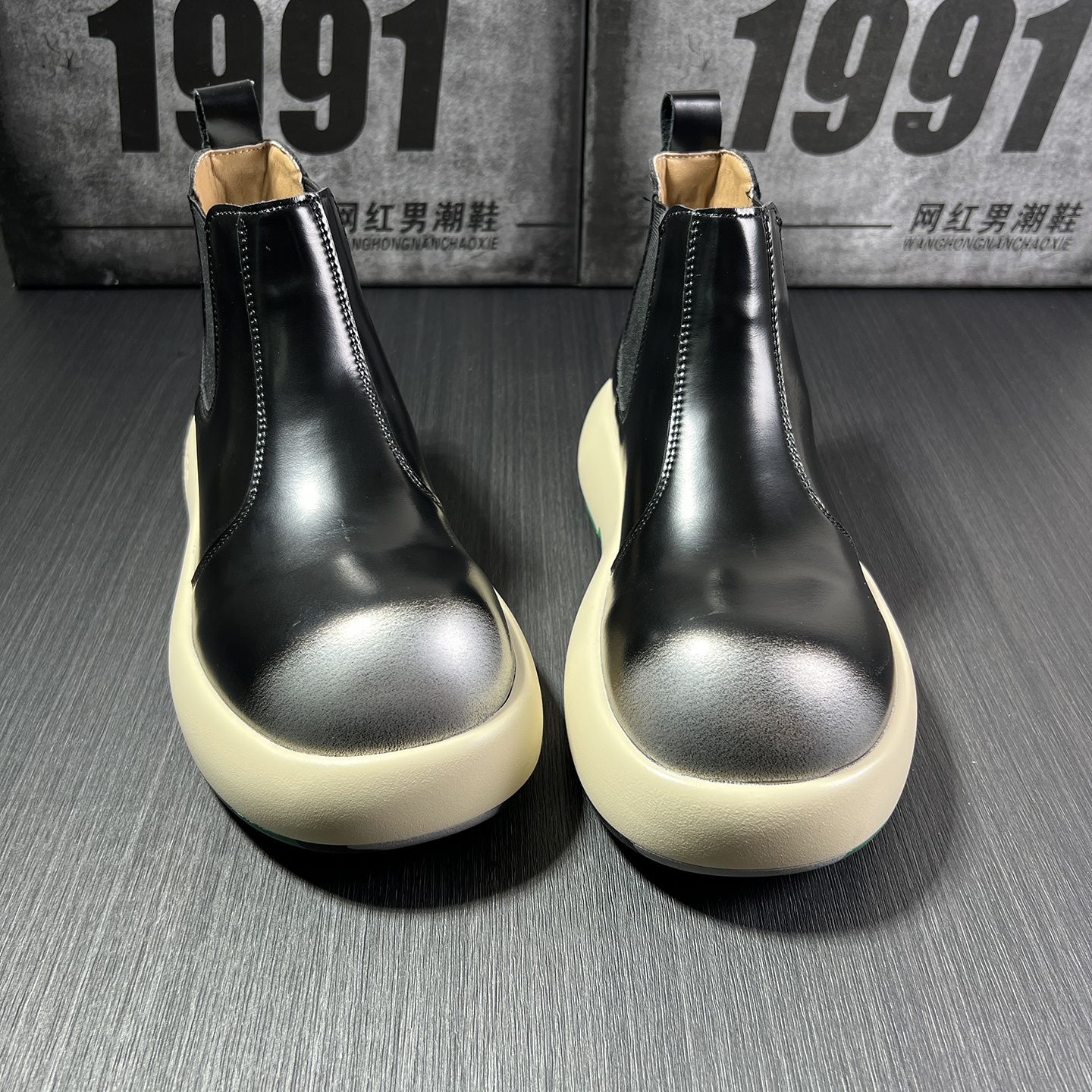 冬季2025新款复古厚底切尔西靴