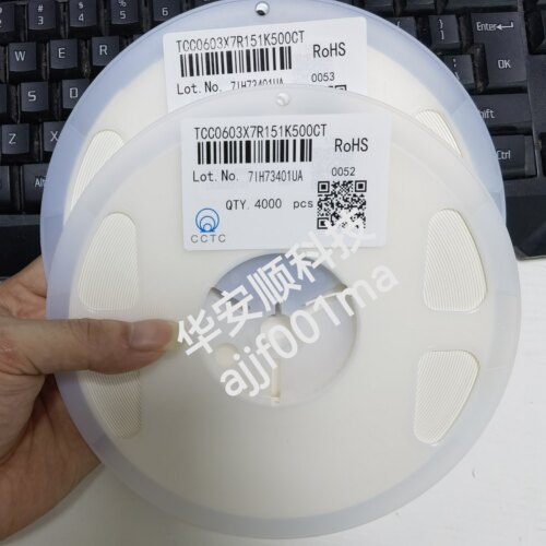 TCC0603X7R151K500CT 0603 150pF 50V X7R贴片电容 原装正品
