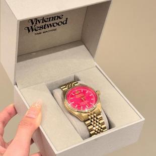 薇薇安Vivienne Westwood西太后火龙果女士腕表碎冰蓝轻奢手表