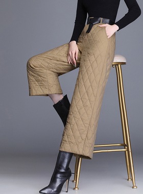 女装纸样E653秋冬款保暖绗棉高腰九分阔腿裤服装裁衣图纸裁剪纸板