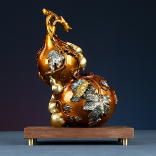 彩铜多子多福铜葫芦摆件家居装饰工艺品客厅玄关办公室桌面工艺品