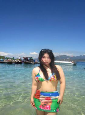 DK日系可爱少女卡通KT猫比基尼小胸聚拢性感温泉度假海边分体泳衣