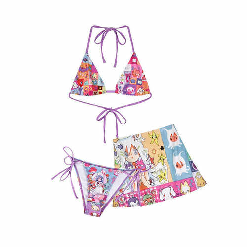 性感度假KT猫少女日系分体泳衣女