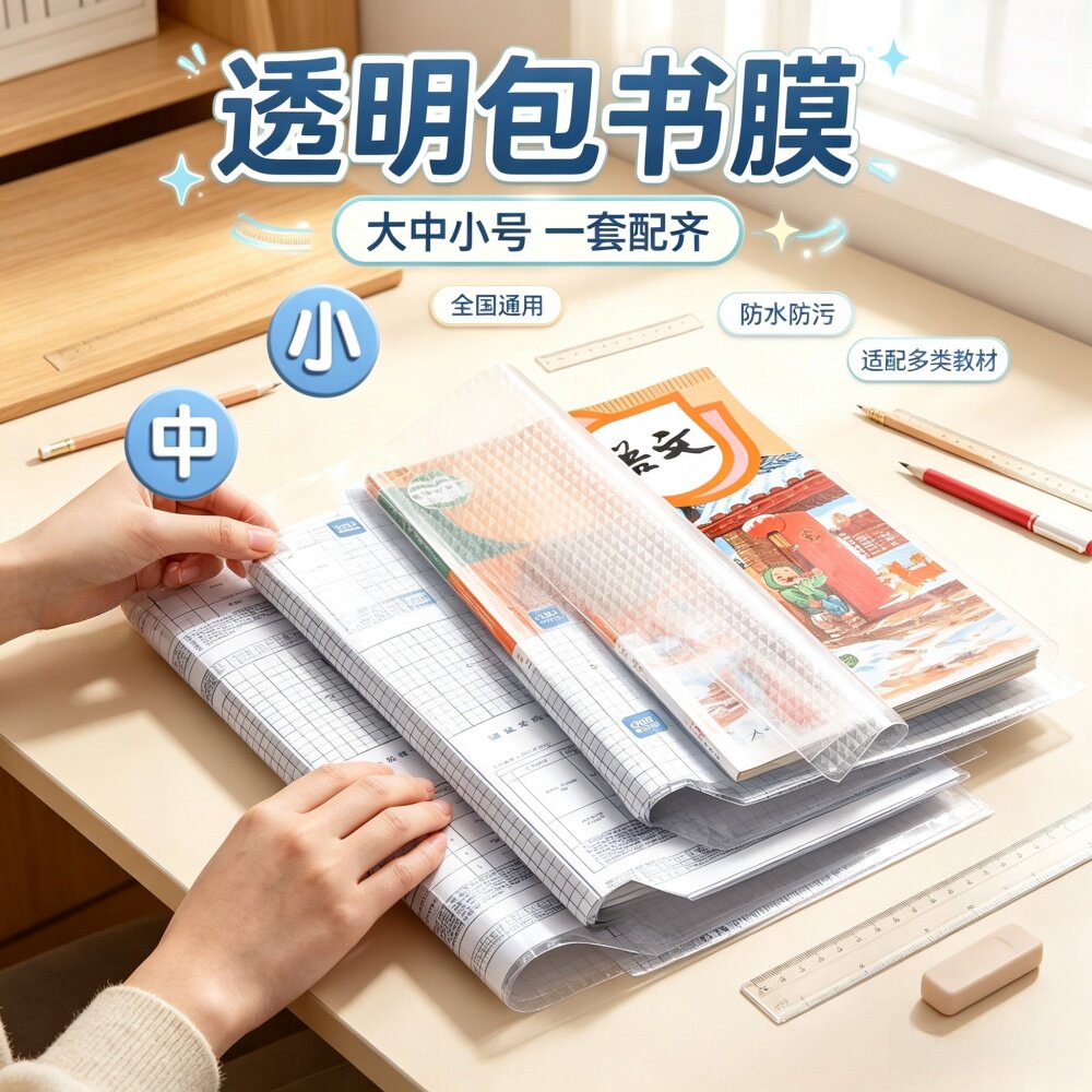 钻石款自粘A4加厚小学生书皮