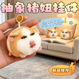 猪妞玩偶挂件仙女声录音生日礼下凡荷兰猪发物女生闺蜜抽象小玩意
