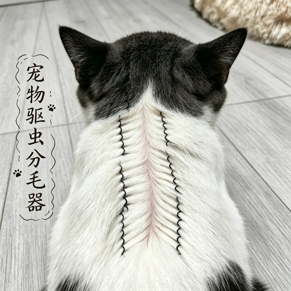 猫狗通用驱虫发夹防乱舔固定毛发
