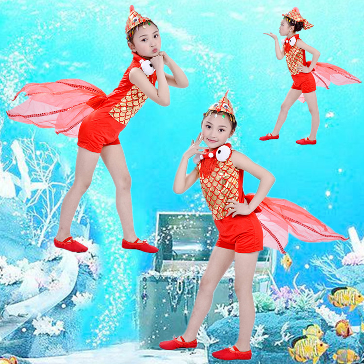 红金鱼美人鱼儿童海洋海洋主题