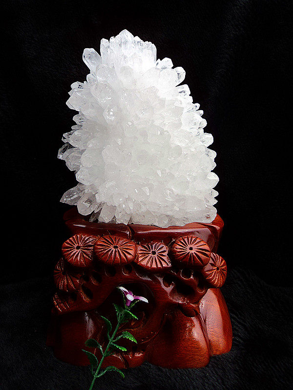 中国水晶矿石天然白水晶簇消磁净化250*140mm2.8kg