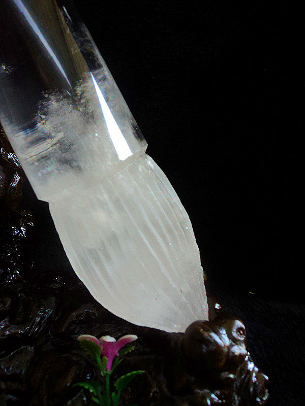 中国水晶矿石天然白水晶文昌笔 净尺寸高245&times;宽处50mm 0.7kg