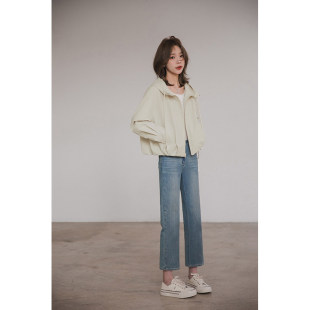 款 夹克女秋季 轻薄宽松休闲连帽上衣 防风短款 轻量冲锋外套