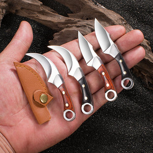 钢头迷你小刀彩木锋利微型随身钥匙扣挂件拆快递开箱小刀