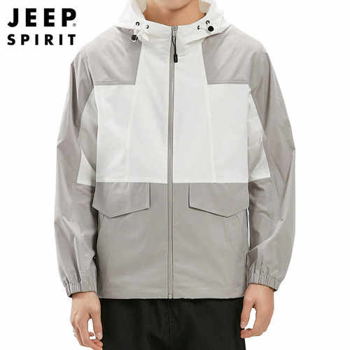 运动连帽冲锋上衣JEEPSPIRIT宽松