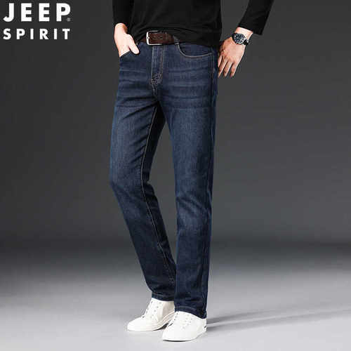 舒适洗水直筒牛仔裤JEEPSPIRIT