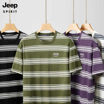 青年时尚体恤夏季短袖阔版条纹