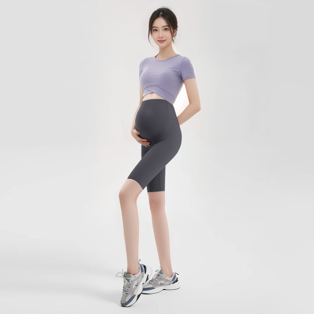 薄款孕妇瑜伽服套装五分裤