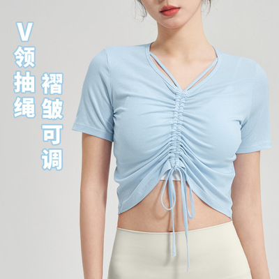 t恤上衣瑜伽服女运动短袖跑步