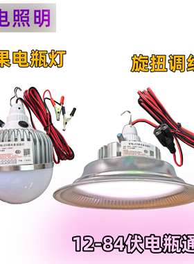 调光水果灯摆摊电瓶专用 12-84伏流动摊位照明灯渐变调红色夜市灯