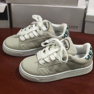 新款复古灰蓝豹纹面包鞋女ins小众大舌头板鞋美式高街百搭休闲鞋