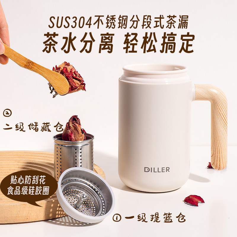 迪乐贝尔不锈钢陶瓷覆层保温杯