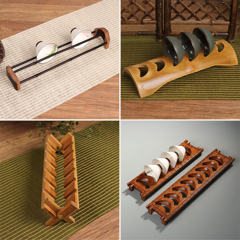 便携式竹凉杯架 折叠茶杯托品茗杯收纳沥水 功夫茶具茶道零配件,餐饮具,茶道/零配,淘宝优惠券,粉丝福利购,淘宝优惠卷