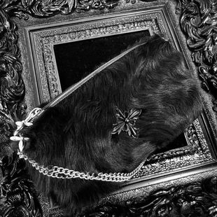 包包女2024新款 简约潮流毛绒女包 网红百搭毛毛链条单肩斜挎包时尚