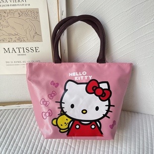 包邮卡通大容量可爱小猫防水手拎包饭盒袋便当包母婴收纳妈咪包