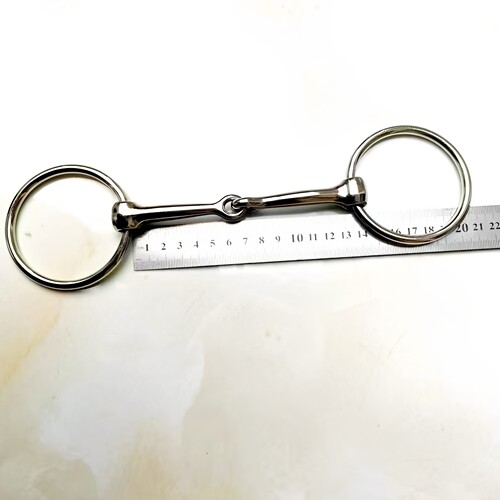 马嚼子O型口衔铁马术镀镍口衔贴口塞马具用品马术配件五金配件
