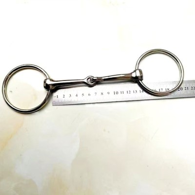 马嚼子O型口衔铁马术镀镍口衔贴口塞马具用品马术配件五金配件
