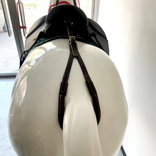 马尾鞧马后丘后酋真皮马具防窜鞍手工可调节马尾带马鞍马具马术配