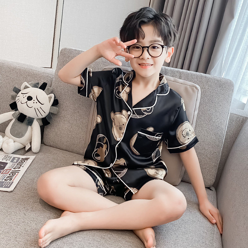 卡通冰丝夏短袖短裤洋气睡衣套装