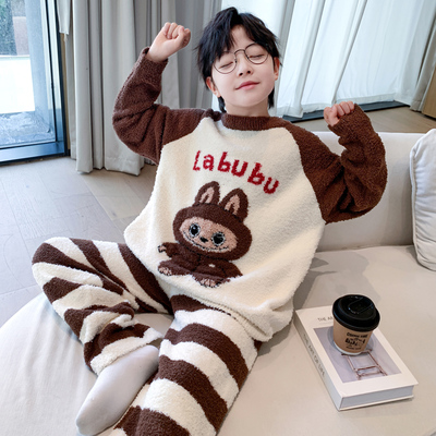 儿童睡衣秋冬季2025新款珊瑚绒