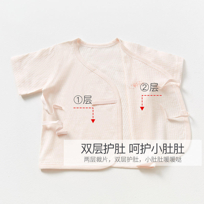 NEWBORN BABY CLOTHES SUMMER OPENING 0 SPLIT MARCH MONK THIN SUMMER CLOTHES NEWBORN COTTON BABY SHORT-SLEEVED SUIT