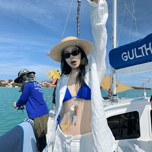 小众设计感显白bikini衬衫防嗮女