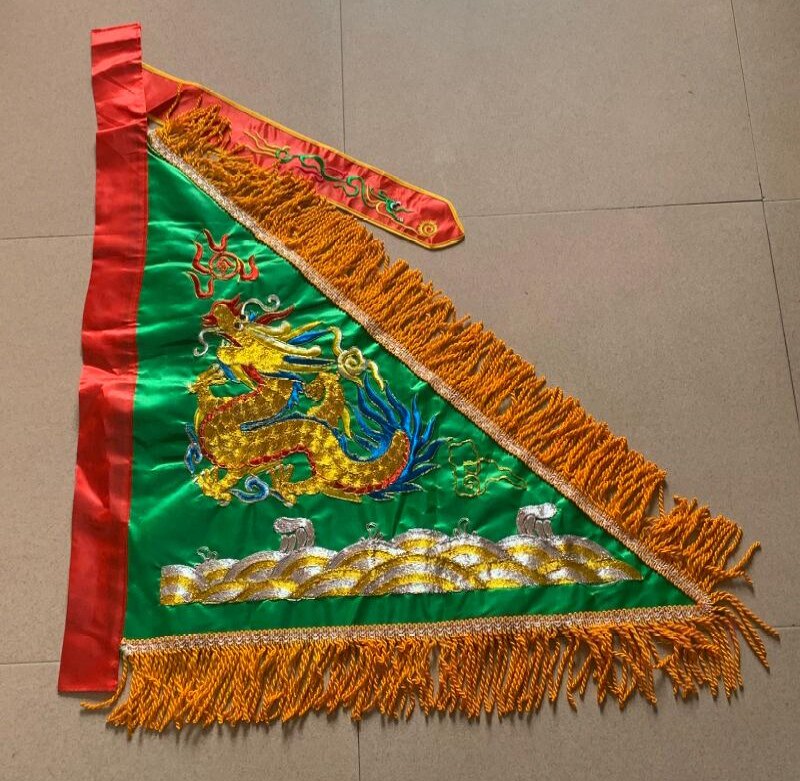 三角旗佛旗令旗进香旗长方旗双面龙旗金葱水浪绸布旗子旗杆