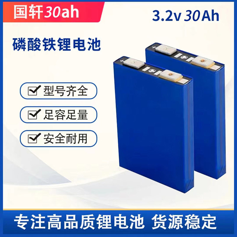 亿纬国轩磷酸铁锂电池3.2v30ah 52ah单体自己组装电动车动力电芯 - 实物图